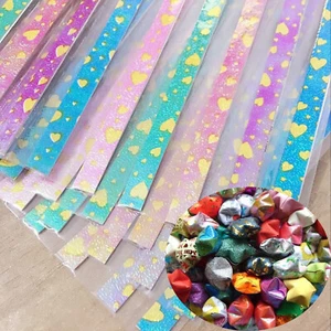 250 Strips Shinny Folding Paper Lucky Wish Star Cute Origami Paper Scrapbook - Picture 1 of 12