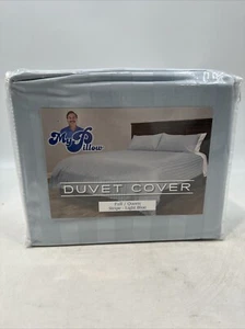 My Pillow 400TC Set Copripiumino 3 Pezzi 100% Cotone Giza Completo/Riga Queen Blu - Foto 1 di 2
