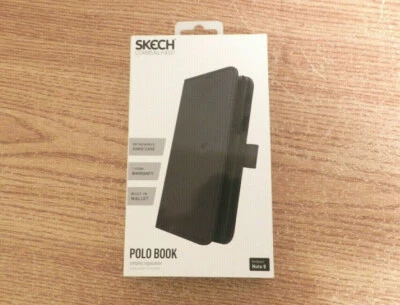 SKECH NEGRO POLO LIBRO FOLIO CLUTCH CARTERA FUNDA PROTECTORA PARA GALAXY NOTE 8 Foto 1 de 4