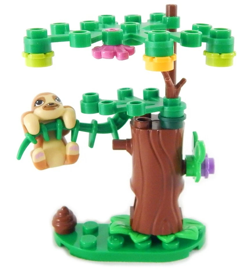 NEW LEGO SLOTH in TREE Lot minifigure minifig animal 41424 friends - Image 1 of 1