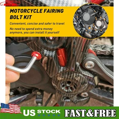 Kit completo universal parafusos carenagem corpo parafuso parafusos YMH para Honda Kawasaki Suzuki V - Imagem 1 de 4
