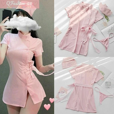 New Women  Dres Sexy Lingerie Babydoll Underwear Nurse Uniform Cosplay Secretary Foto 1 de 4