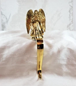 Weihnachten Messing Engel Strumpf Halter Schwer Metall Elegant Mantel Dekor 8,5"H - Bild 1 von 6