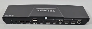 4K@60Hz KVM Switch 2 Monitor 2 Computer USB Ports HDMI Wireless Remote EDID Emul - Picture 1 of 15