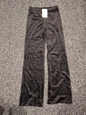 h£m black velour leggings, 13-14y, size small, new with tags - Image 1 of 3