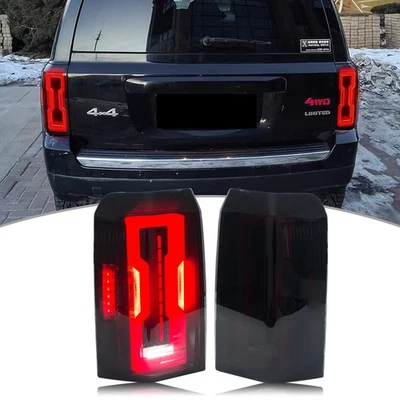 LED Tail Lights for Jeep Patriot 2007-2017 Sport Black Rear Lamps Assembly - Image 1 of 4