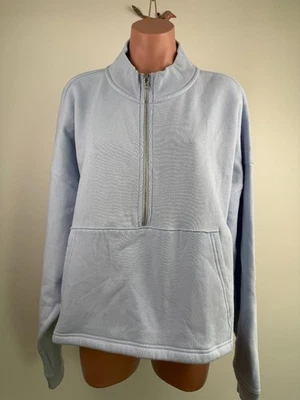 Victoria's Secret розовый длинным рукавом половина молнии флис толстовка синий XXL новый с Ярлыками - Изображение 1 из 4