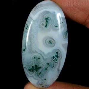 100% Natural Moss Opal Agate Oval Cabochon Marvelous +A 55.45Cts. 24x 46x 06mm - Picture 1 of 3
