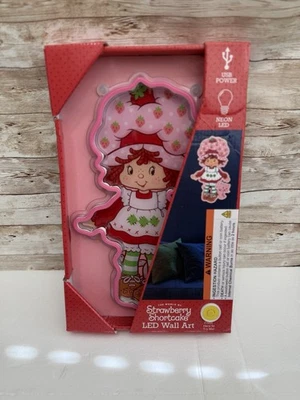 Arte de parede LED neon morango shortcake - 13 polegadas. - Imagem 1 de 3