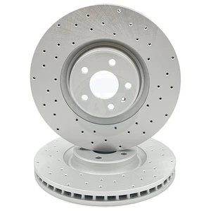 Para Audi A7 3.0 Bitdi 4G Rendimiento Cross Perforados Frente Discos Freno 356mm - Imagen 1 de 8