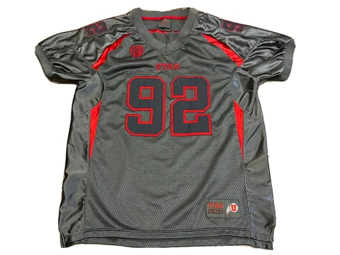 Utah Utes College Football Jersey Athletics Stitched Red Grey NCAA Youth Large Cover