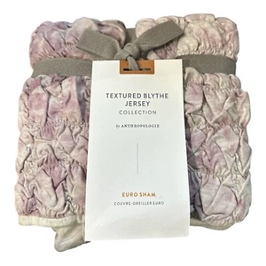Anthropologie Textured Square Pillow Euro Sham Blythe Violet Tie Dye Boho NWT - Picture 1 of 5