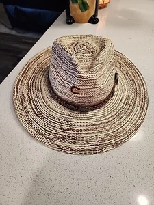 Charlie 1 Pferdehaar Trigger HERREN Natur Strohhut Lederband 3 3/4" Krempe XL - Bild 1 von 10