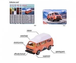 MAJORETTE · VOLKSWAGEN VW T3 CAMPER VAN · ORANGE · 1:64 · BRAND NEW AND SEALED - Picture 1 of 8