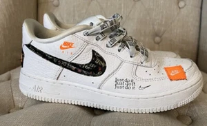 Nike Air Force 1 '07 PRM JDI "Just Do It" 2 Laces US Youth 5.5 Womens 7.5 - Picture 1 of 14