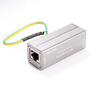 Alloy RJ45 Ethernet Network Surge Protector Lightning Thunder Arrester Adapter