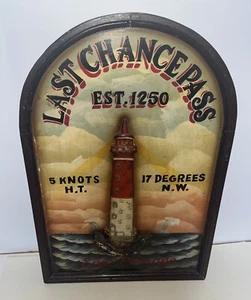 Last Chance Pass Safe Passage Raised 3D Lighthouse Est 1250 3 Dimension Wall Art - Picture 1 of 16
