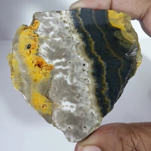 Bumblebee Jasper, slab, cabbing rough, lapidary, gemstone, orange, black,#U634 - Picture 1 of 5