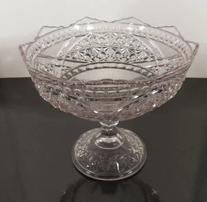 EAPG Richards Hartley Glass Compote Daisy and Button Crossbars #99 MIKADO 1885 - Picture 1 of 12