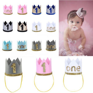 Infant Baby Girls Boys Birthday Crown Hat Cake Smash Party Tiara Accessories