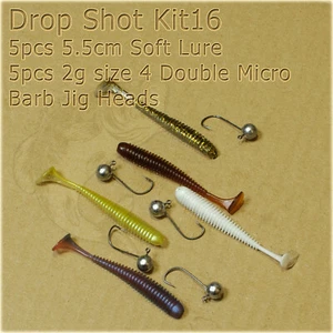 10 Stck. Drop Shot Köder Kit Micro Jig Heads Set Hecht Barsch Angeln - Bild 1 von 12