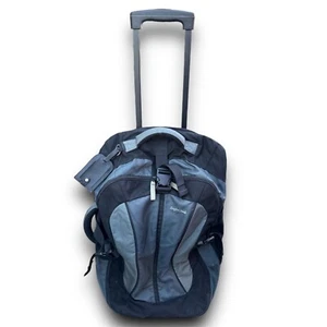 Eagle Creek Big Deuce Wheeled Carry-On Luggage Black Blue Telescoping Handle - Picture 1 of 11