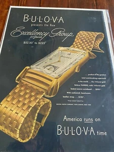 Vintage 1946 Bulova Excellency Group Watch ad - Picture 1 of 1