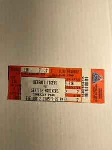 8-2-05 Seattle Mariners vs Detroit Tigers Comerica Park Ticket Stub - Picture 1 of 1