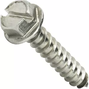 #6 x 1/2" Hex Head Sheet Metal Screws Self Tapping Stainless Steel Qty 100 - Picture 1 of 6