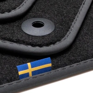 For Volvo S40 & V50 Black Carpet Car Mats 4pc– 2004-2012 OEM quality Velour - Foto 1 di 9