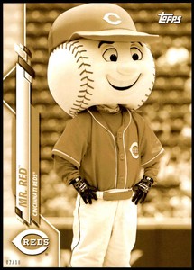 Mr. Red 2020 Topps Opening Day Mascots 5x7 Gold #M-20 /10 Reds