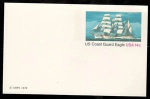 US. UX76. (14c) Küstenwache Cutler Eagle. Postkarten. postfrisch. 1978 - Bild 1 von 1