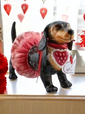 Blue Sky Clayworks Love Tutu Dachshund Doxie Valentine Dog NEW Auth Retailer HTF
