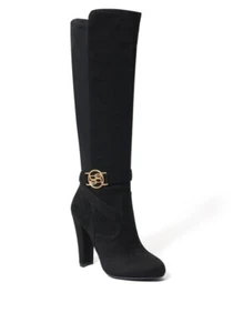 BEBE Barya Black Faux Suede Boots. Sz 10. NEW! - Picture 1 of 12