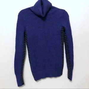 Athleta Women's XXS Merino Wool sweater blue turtleneck - Picture 1 of 5