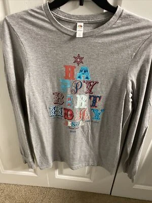 Camisa pequeña de Navidad Fruit Of The Loom Sofspun LS para niña  Foto 1 de 4