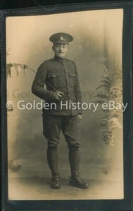 REAL SOLDIER MILITARY PORTRAIT PHOTOGRAPH PHOTO PICTURE RP POSTCARD - Foto 1 di 2