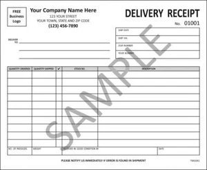 500 Custom Shipment Delivery Receipts / 2 Part Carbonless / TMG041 - Picture 1 of 1