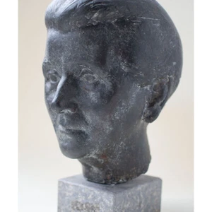 Porträt Amalie Drexel Frauenporträt Monogramm MM Bronze 1966 - Picture 1 of 9