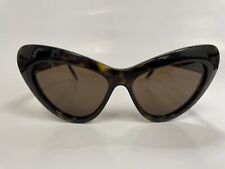 Authentic Gucci GG 0895S 002 Havana Plastic Cat-Eye Womens Sunglasses Brown Lens