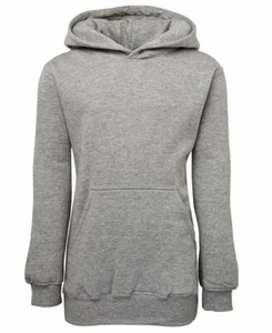 Jb's wear Kids Classic Fit Cotton Rich CVC Fleece Kangaroo Pocket Hoodie Jumper - Picture 1 of 16