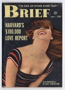 BRIEF May 1956 SINATRA Baseball Cartoons PINUPS Pocket Mens Digest Magazine - Imagen 1 de 2