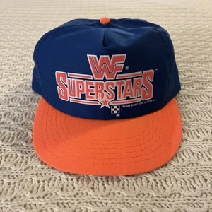 RARO De Colección WWF Superstars Sombrero Cereal Promo Snapback Gorra Lucha Libre WWE 80s H08 - Imagen 1 de 8
