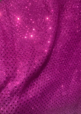 2.5 Yard Hot Pink  Sequins Dot Fabric 50” Width - Image 1 of 4