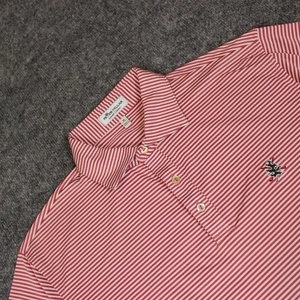 Peter Millar Summer Comfort Polo Shirt Men's Medium Red Noyac Golf Club - Picture 1 of 12