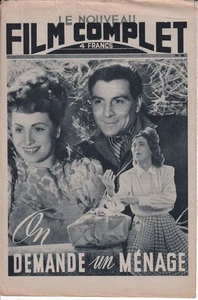 Nouveau Film Complet N° 60/1947 - On Demande un Ménage, Robert Dhéry Denise Grey - Picture 1 of 1