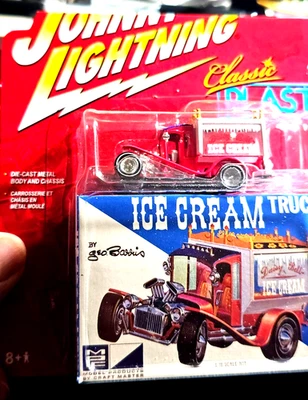 MOC Johnny Lightning Classic Plastic RED Ice Cream Truck  by Barris #2  SHOR Top - Image 1 of 4