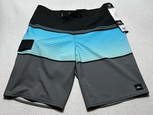 O’Neill Boardshorts Herren 32 Lennox Streifen 21 Surfhose Schwimmen Stretch Neu mit Etikett neu - Bild 1 von 13