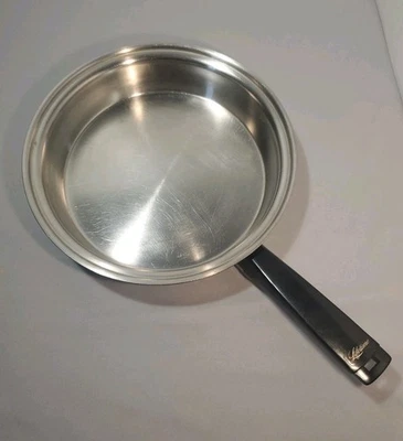 Vintage Lifetime 10" Skillet Stainless Steel Cookware Frying Pan  NO LID USA - Image 1 of 4