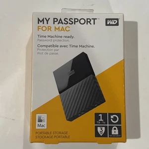 New Open Box WD My Passport For MAC Portable Storage 1TB - Picture 1 of 3